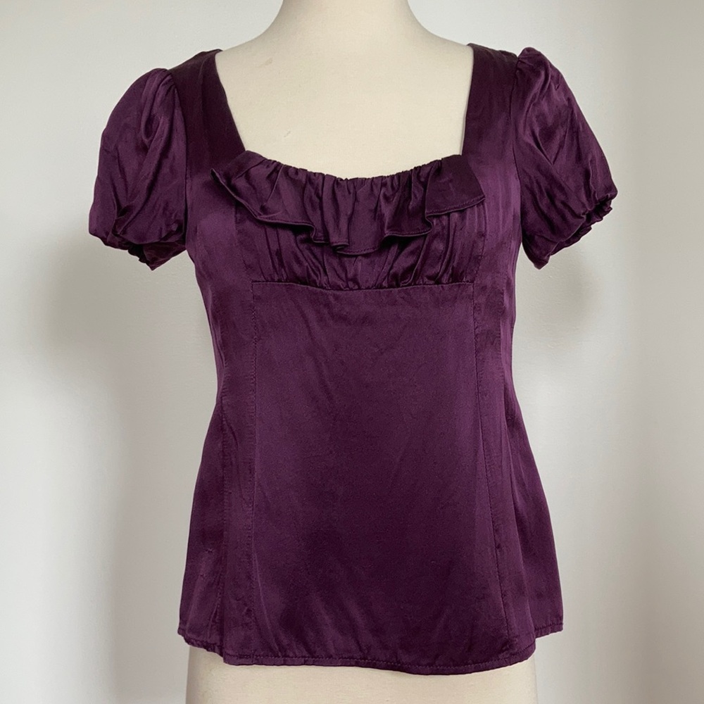 Nanette Lepore Silk Satin Blouse / size 4